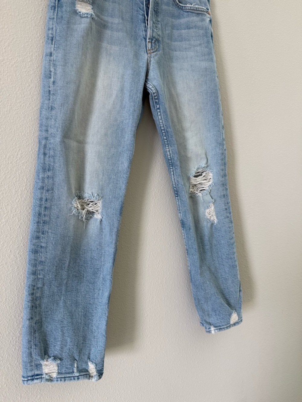 MOTHER Superior The Tomcat Light Wash Denim Jeans Distressed 27 - Picture 3 of 12
